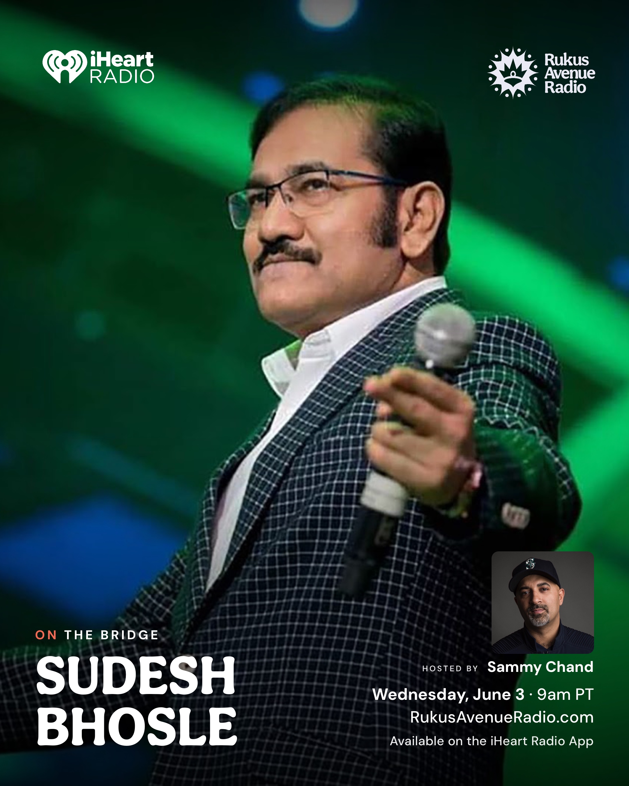 Sudesh Bhosle on The Bridge — Wed 3 Jun, 9 AM PT