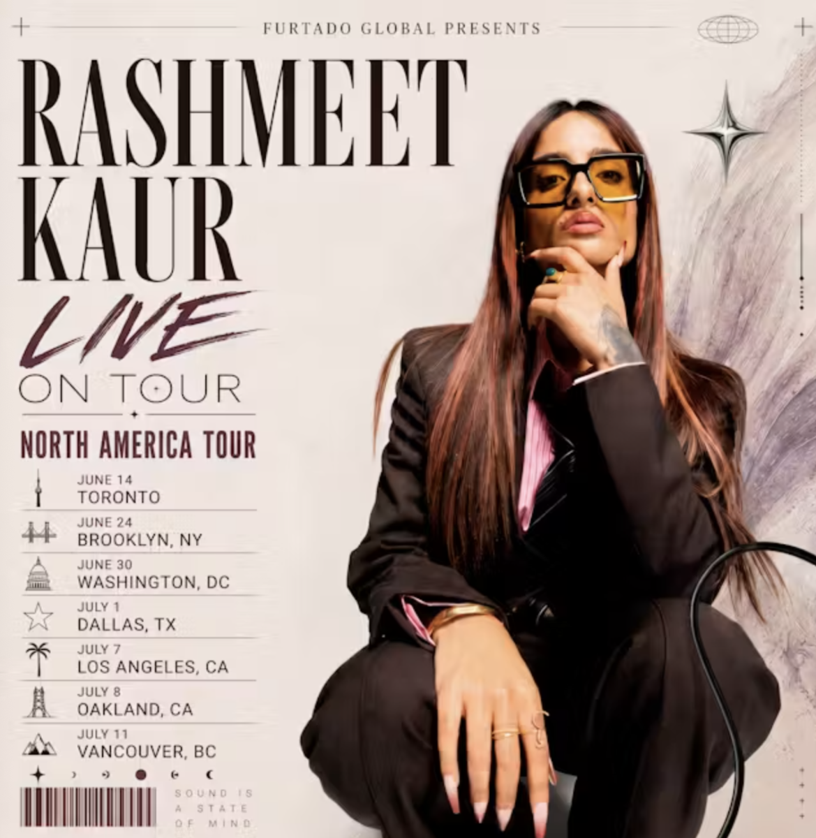 Rashmeet Kaur — Live On Tour · North America 2026 · Furtado Global Presents